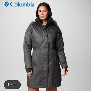 Columbia - Women's Apres Arson Winter Long Down Jacket (Knee Length) - Dark Gray